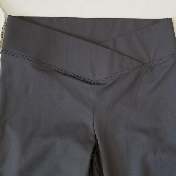 Express Cross over Leggings high rise Small Gray Full length Athleisure Sporty - Picture 4 of 6